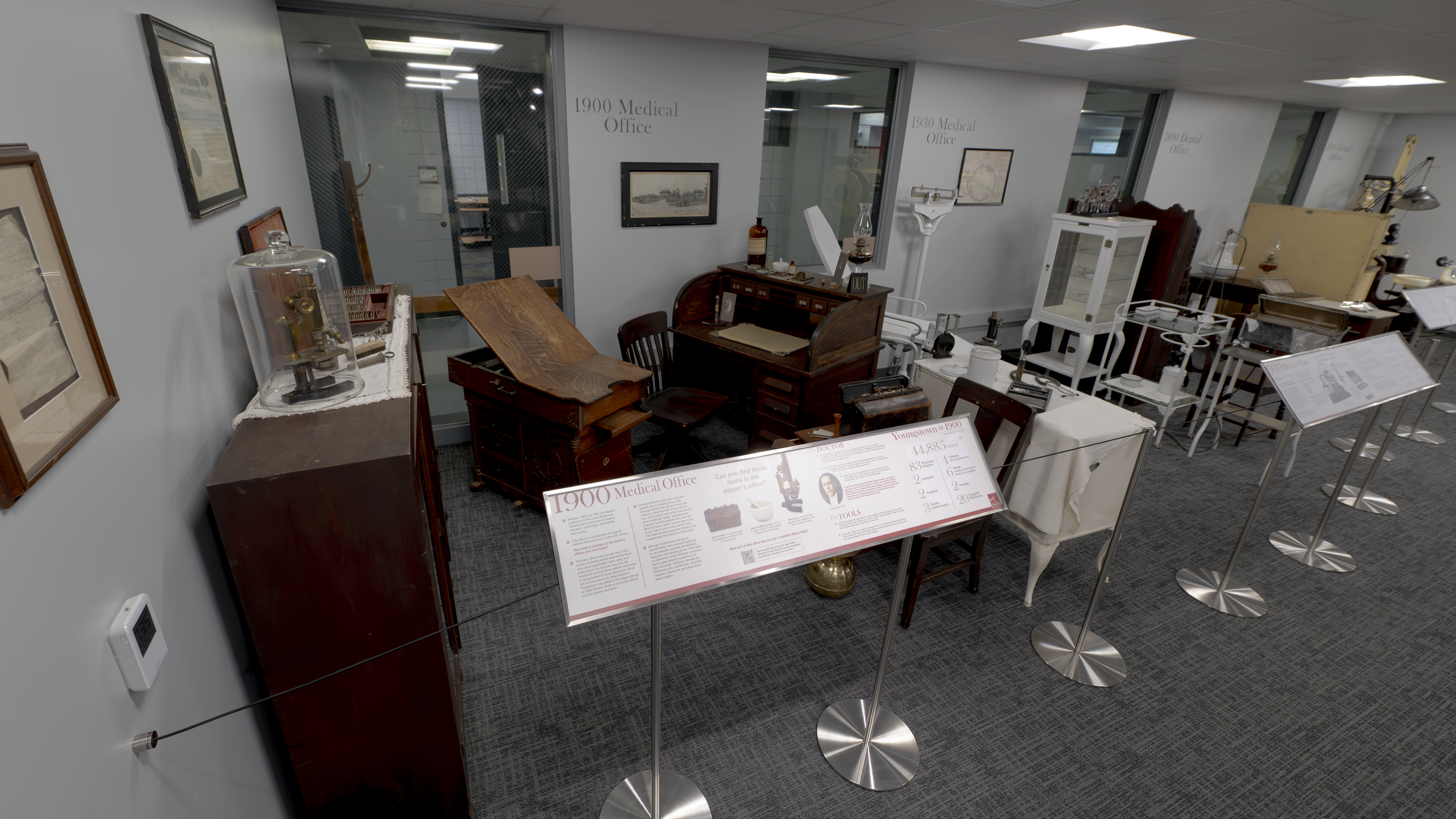 color photograph of a 1900 doctors office recreation exhibit